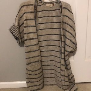 Striped cardigan sweater